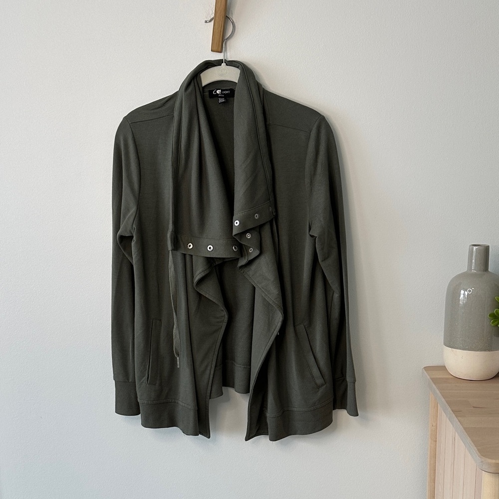 CG Sport cowl neck open front jacket